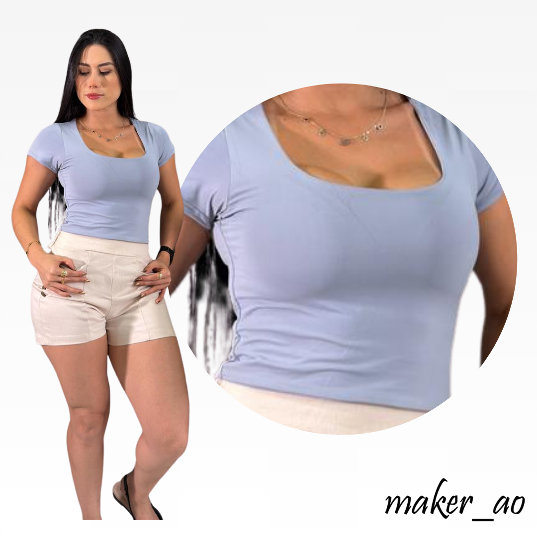 Blusas Cuello Cuadrado Suplex