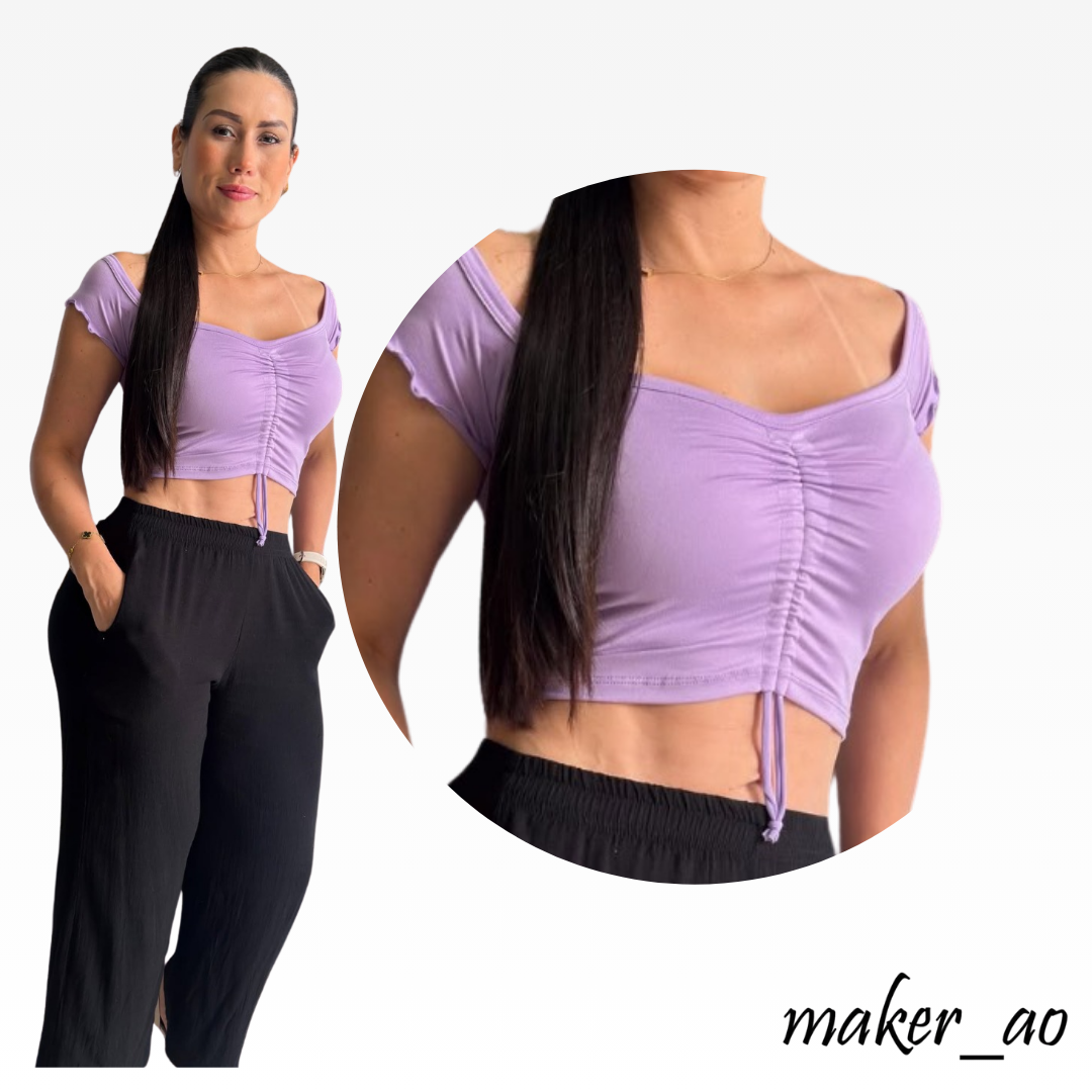 Crop Top con Arruche
