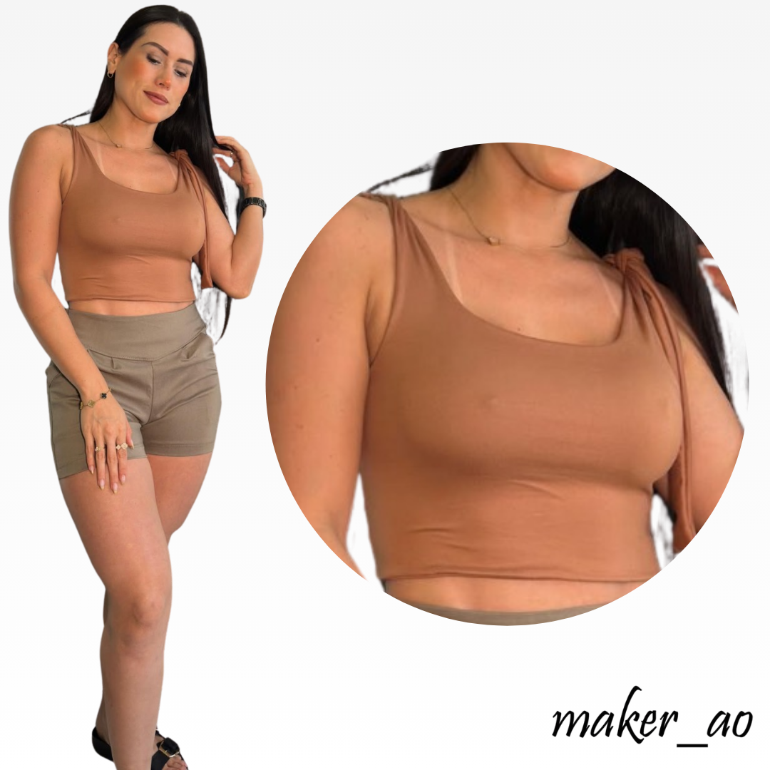 Crop Top De Tiras Amarradas