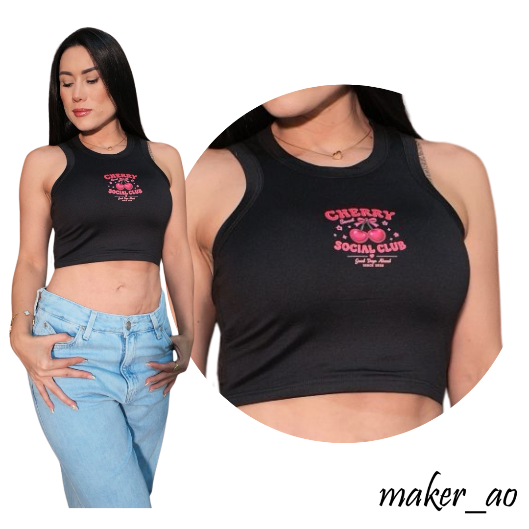 Blusa Cherry Social Club Tela Piel Durazno Premium