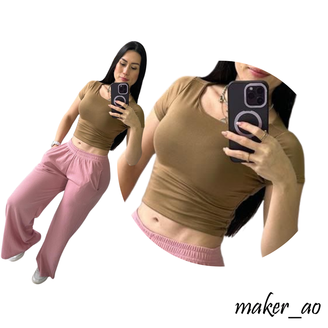 Blusa cuello bandeja con mangas