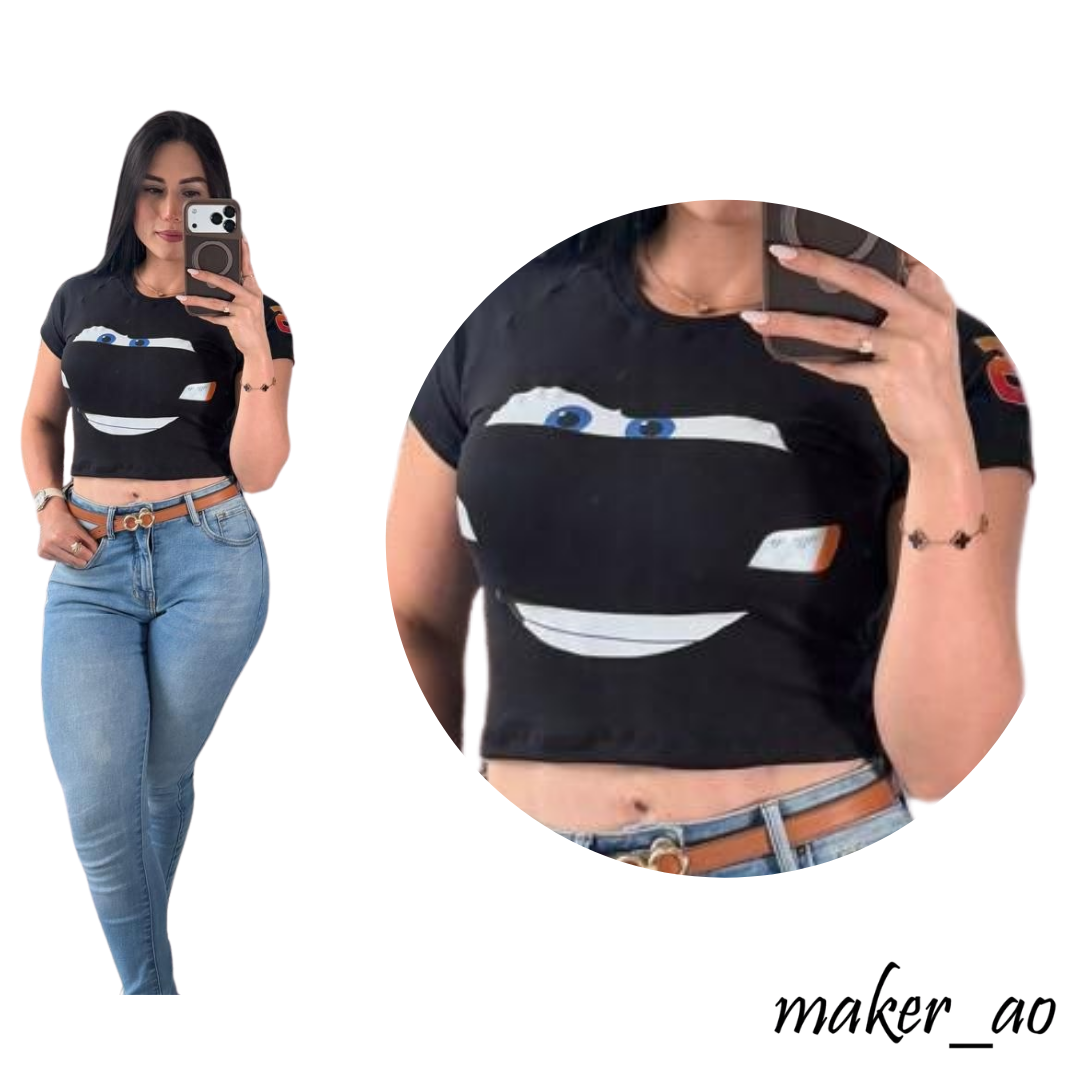 Blusas cars cortas