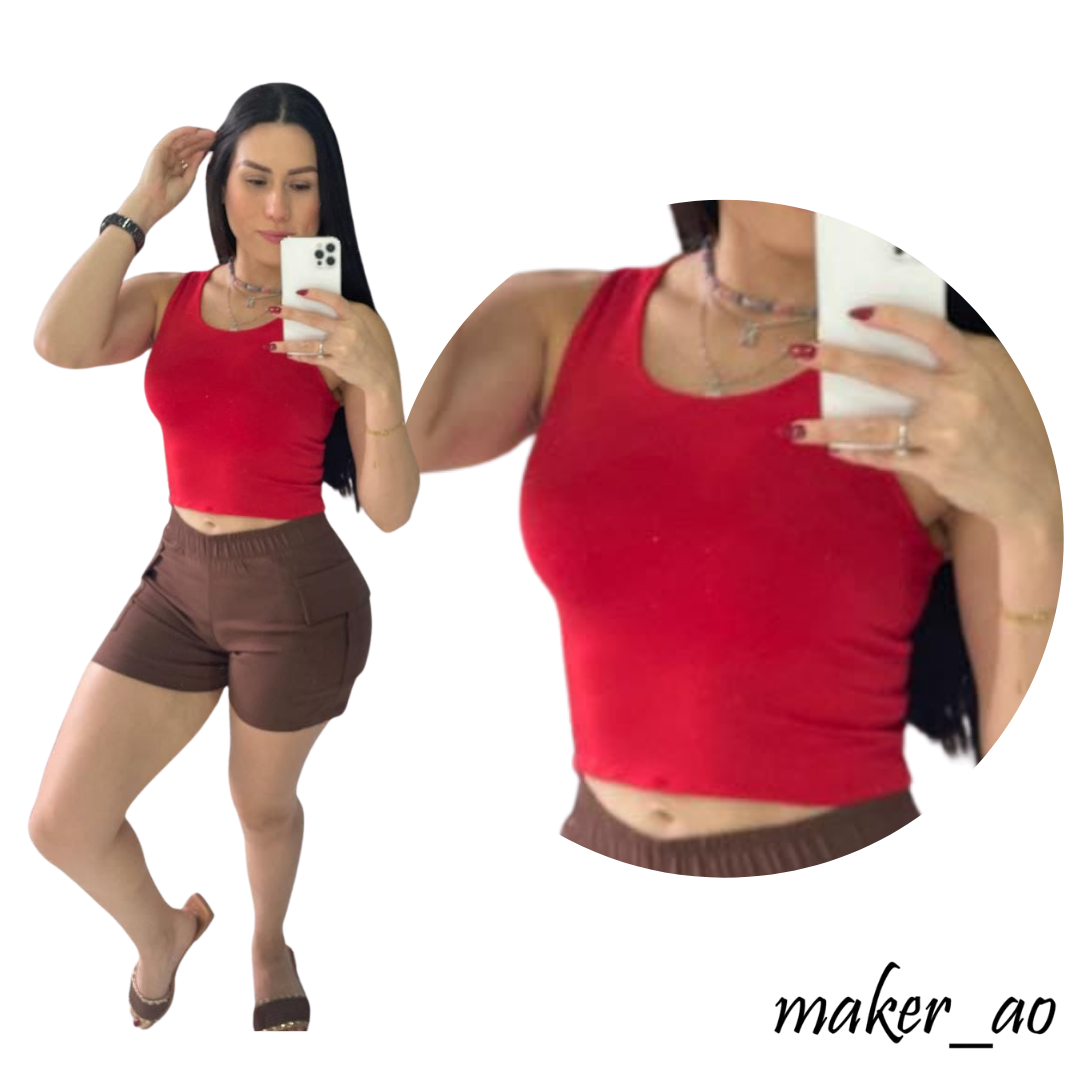 Blusa cuello redondo